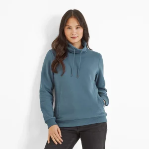 Online TOG24 Abigail Womens Funnel Neck Sweat Blue Dolphin