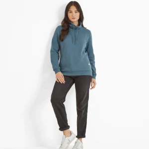 Online TOG24 Abigail Womens Funnel Neck Sweat Blue Dolphin