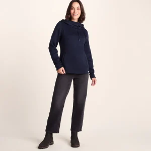 Hot TOG24 Acer Womens Knitlook Fleece Hoody Oxford Blue Marl