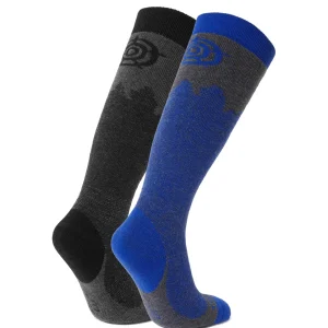 Sale TOG24 Aprica 2 Pack Mens Ski Sock Black/Royal Blue