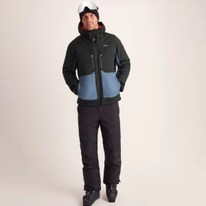 Clearance TOG24 Avoriaz Mens Ski Jacket Black/Fjord Blue