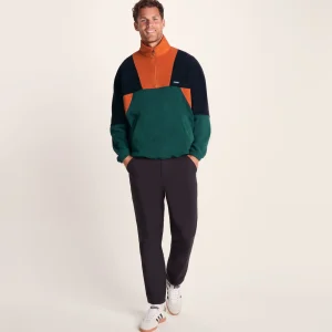 New TOG24 Aztec Mens Fleece Jacket Dark Indigo/Dark Orange