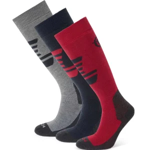 Sale TOG24 Bergenz 3 Pack Dark Indigo Ski Socks | Womens Ski Socks | Dark Indigo/Dark Pink/Light Grey Marl