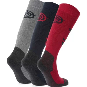 Sale TOG24 Bergenz 3 Pack Dark Indigo Ski Socks | Womens Ski Socks | Dark Indigo/Dark Pink/Light Grey Marl