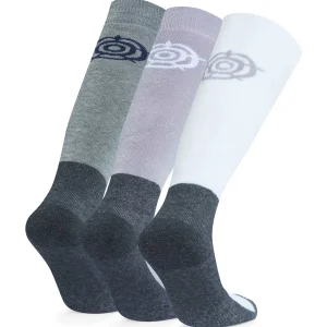Fashion TOG24 Bergenz 3 Pack Womens Ski Socks Lavender Grey/Lt Grey Marl/Optic Whi Lavender Grey/Lt Grey Marl/Optic White