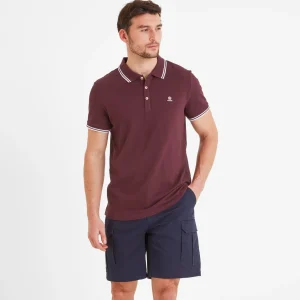 Clearance TOG24 Biston Mens Polo Shirt Deep Port