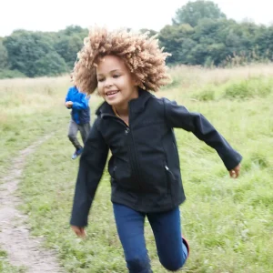 Sale TOG24 Koroma Kids Softshell Hooded Jacket | Black