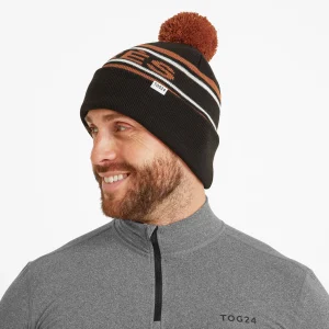 Sale TOG24 Brixen Knit Hat In | Bobble Hat | Black