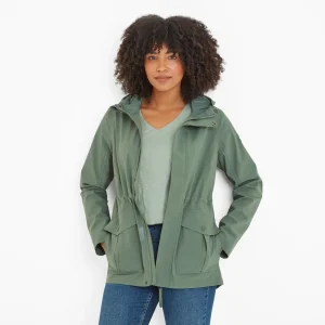 Fashion TOG24 Burradon Womens Waterproof Jacket Light Forest