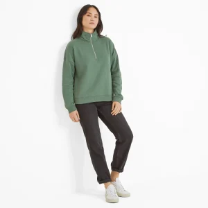 Hot TOG24 Caldene Womens Quarter Zip Sweat Light Forest