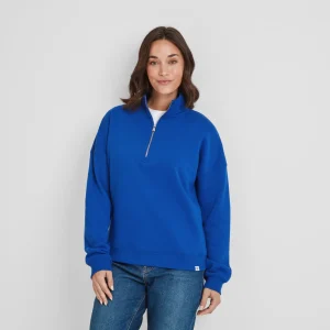 New TOG24 Caldene Womens Quarter Zip Sweat Ultra Marine Blue