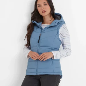 New TOG24 Calvo Womens Padded Gilet Misty Blue