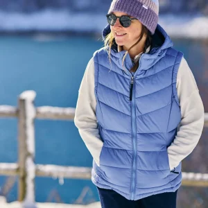 New TOG24 Calvo Womens Padded Gilet Misty Blue