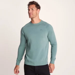 Hot TOG24 Clitheroe Mens Raglan Sweat Smokey Teal