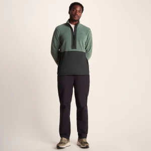 Hot TOG24 Dowson Mens Fleece Zip Neck Black/Light Forest