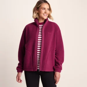 Best TOG24 Emilie Womens Sherpa Fleece Washed Burgundy