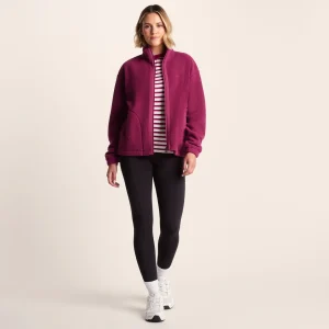 Best TOG24 Emilie Womens Sherpa Fleece Washed Burgundy