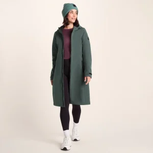 Best TOG24 Enya Womens Waterproof Softshell Long Jacket Racing Green