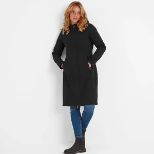 Clearance TOG24 Enya Womens Waterproof Softshell Long Jacket Black