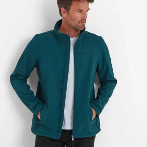 Fashion TOG24 Feizor Mens Shower Resistant Softshell Jacket Petrol Green