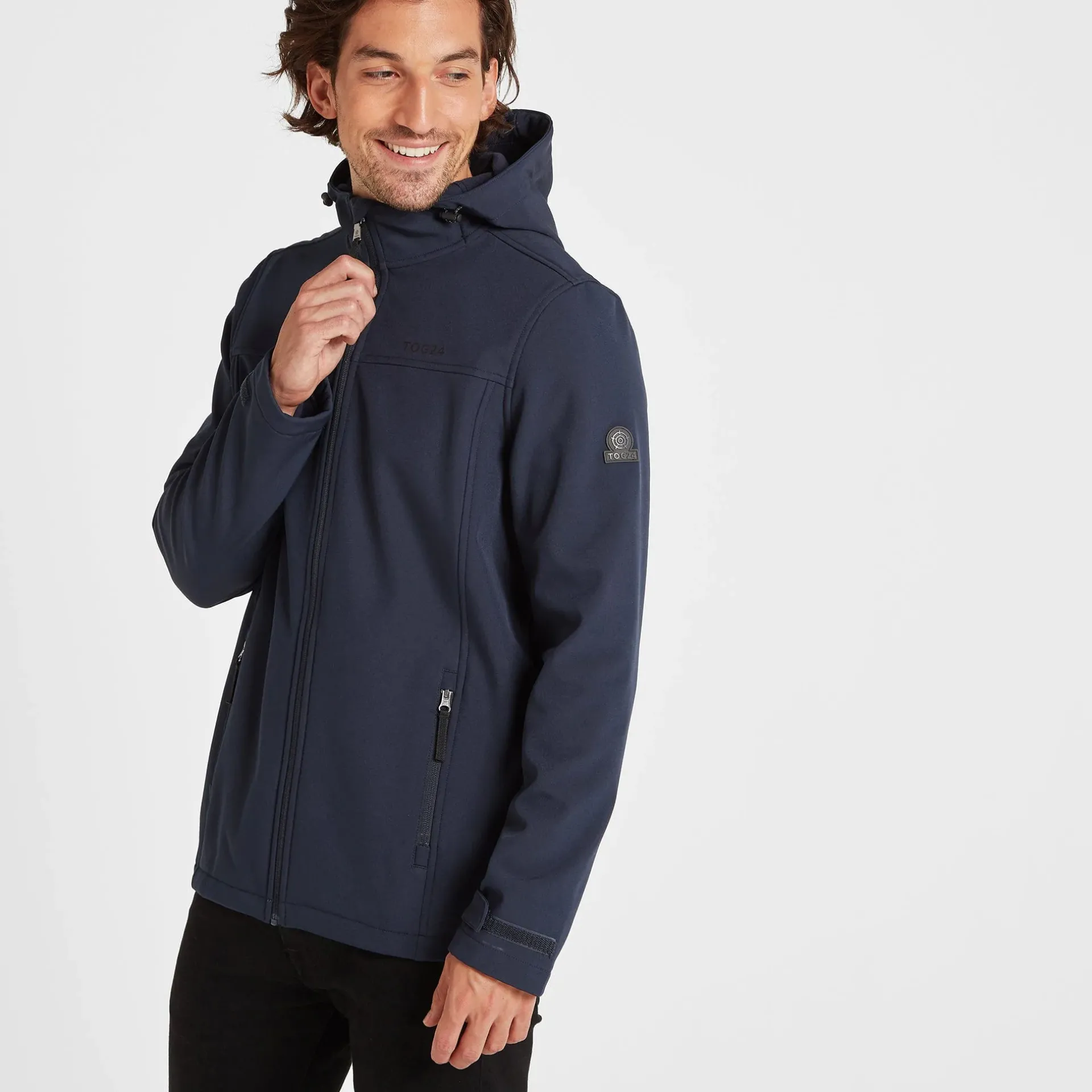feizor-mens-showerproof-softsh-wTgwOmLf-1.webp Best TOG24 Feizor Mens Showerproof Softshell Hooded Jacket | Navy