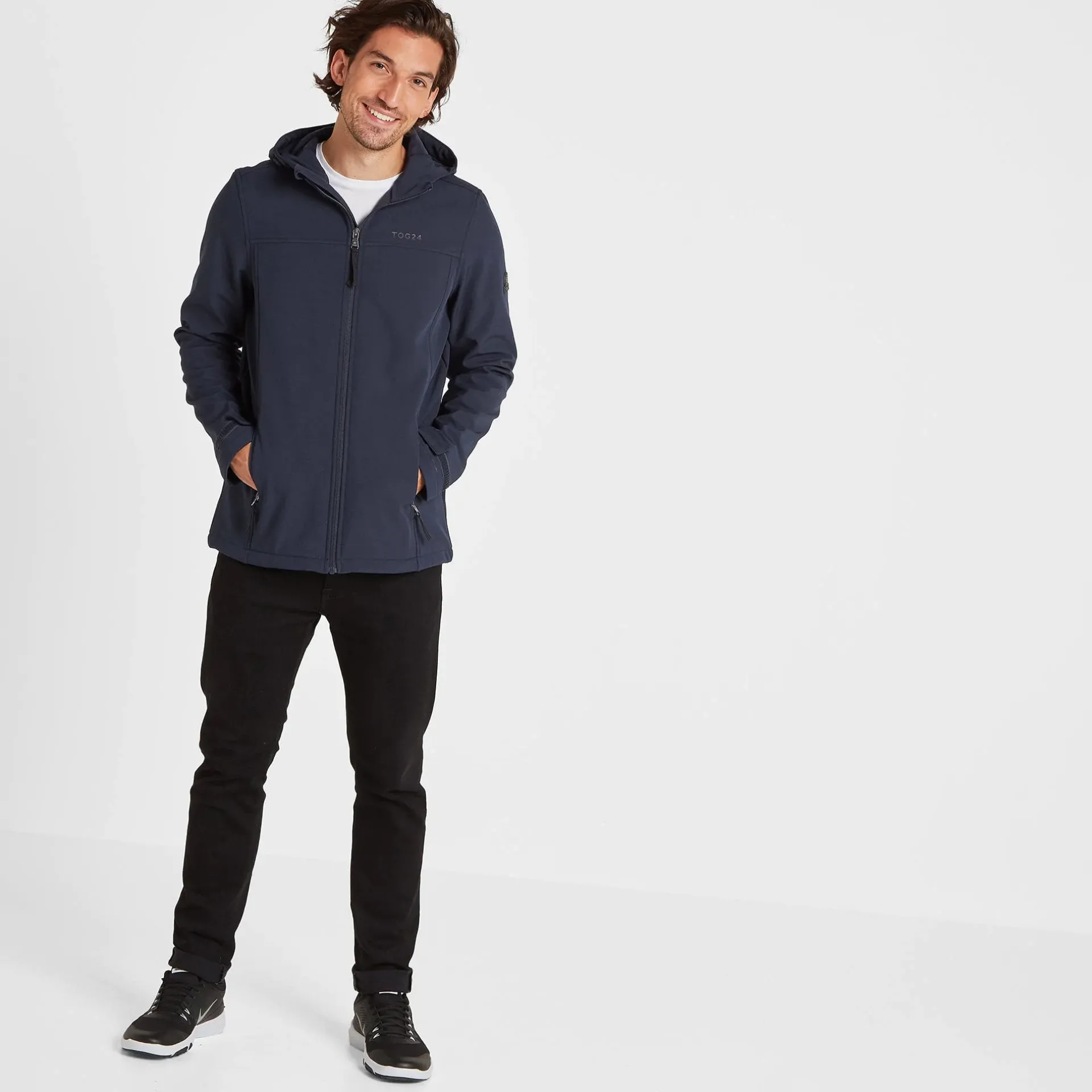 feizor-mens-showerproof-softsh-wTgwOmLf-4.webp Best TOG24 Feizor Mens Showerproof Softshell Hooded Jacket | Navy
