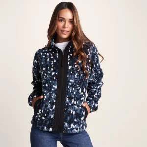 Sale TOG24 Firan Womens Fleece Jacket Oxford Blue Pebble Print