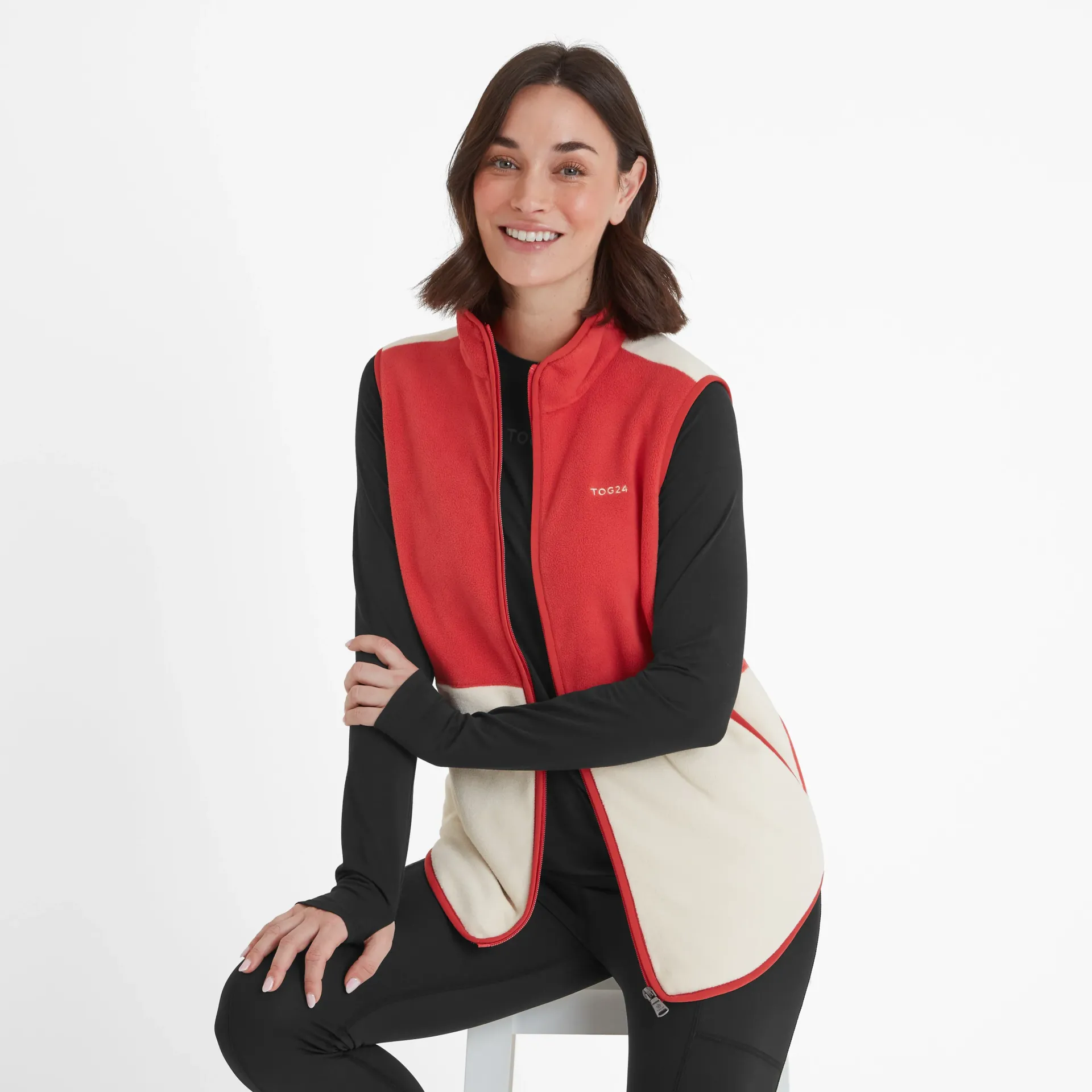 fordley-womens-microfleece-gil-hUMDaWuo-3.webp Outlet TOG24 Fordley Womens Microfleece Gilet Cranberry/Vanilla