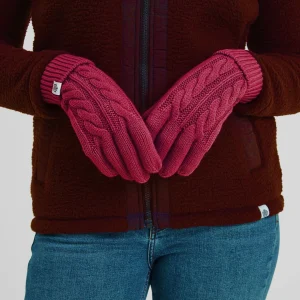 New TOG24 Grouse Cable Knit Gloves Cerise
