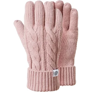 Online TOG24 Grouse Cable Knit Gloves Dusky Pink