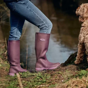 Discount TOG24 Grubs Boots Rainline Wellies Womens Pink