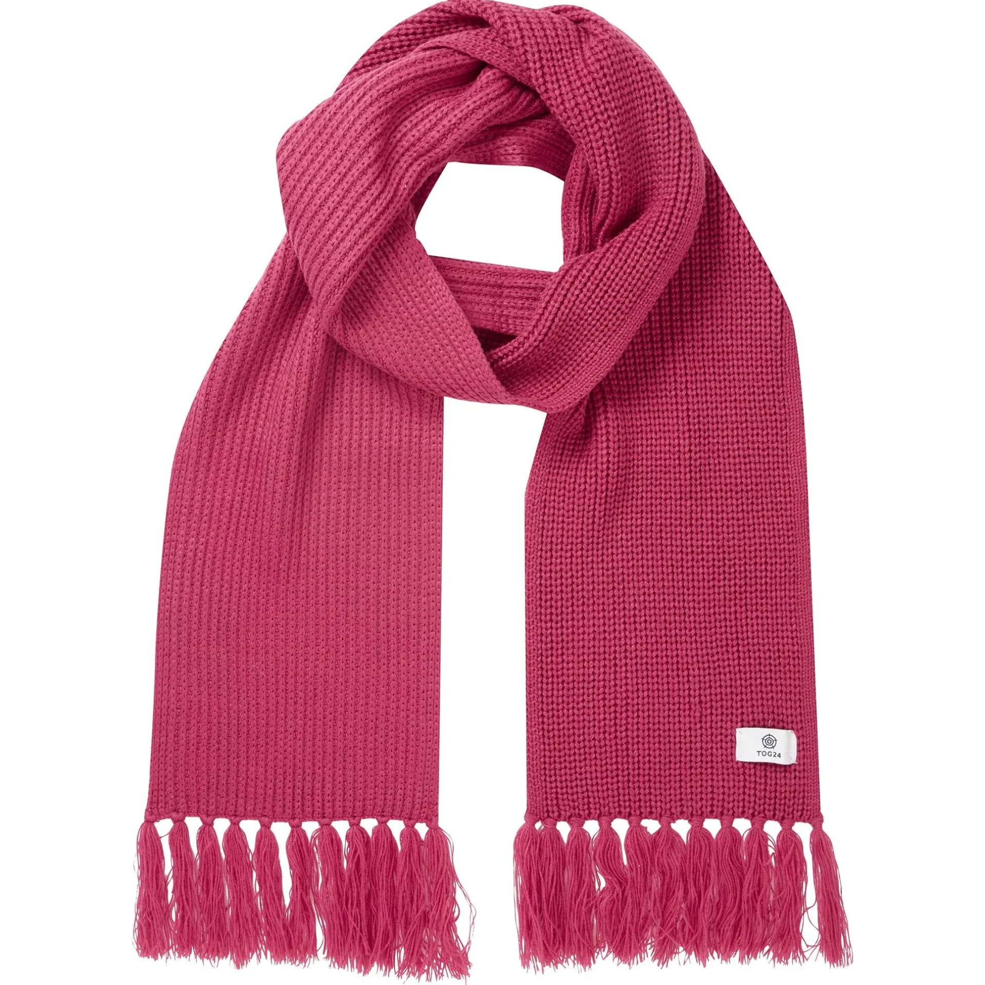hanlith-cerise-ribbed-scarf-a-ELatrIOO-1.webp Clearance TOG24 Hanlith Ribbed Scarf | Accessories | Cerise