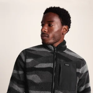 Discount TOG24 Haxwell Mens Sherpa Fleece Black Landscape Print