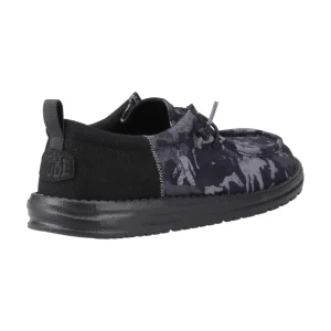 New TOG24 HEYDUDE Wally Funk Hunt Camo Mens Shoes Black