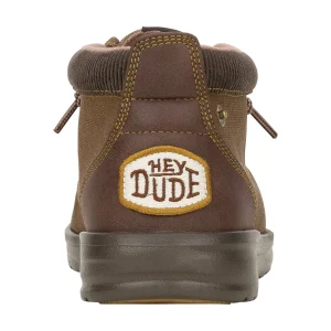 Discount TOG24 HEYDUDE Wally Mid GripR Mens Boots Dark Brown