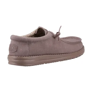Fashion TOG24 HEYDUDE Wally Stretch Canvas Mens Shoes Deep Taupe