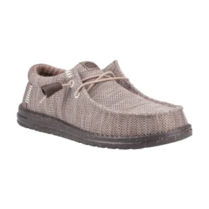 Sale TOG24 HEYDUDE Wally Stretch Mesh Mens Shoes Deep Taupe/Mole Brown