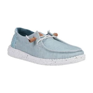 Best TOG24 HEYDUDE Wendy Heathered Slub Tropical Womens Shoe Blue