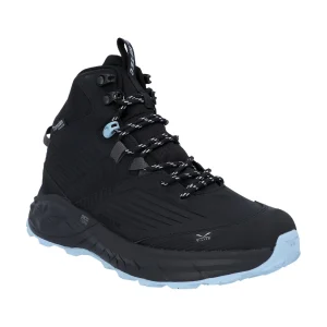 Clearance TOG24 Hi-Tec Fuse Trek Mid Womens Hiking Boots Black/Blue Fog