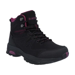 New TOG24 Hi-Tec Jackdaw Womens Waterproof Boots Black/Burgundy |