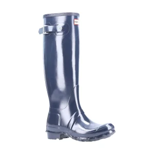 New TOG24 Hunter Original Tall Gloss Womens Wellington Boots Navy