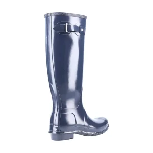 New TOG24 Hunter Original Tall Gloss Womens Wellington Boots Navy
