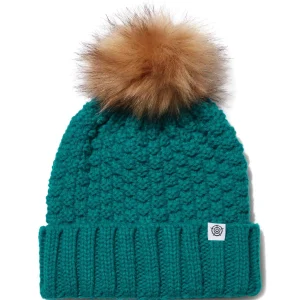 Outlet TOG24 Keeley Knit Hat In | Textured Bobble Hat | Teal