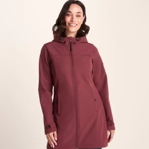Discount TOG24 Keld Womens Softshell Long Jacket Burgundy