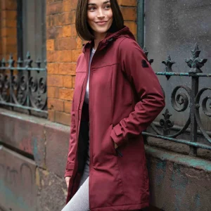 Discount TOG24 Keld Womens Softshell Long Jacket Burgundy
