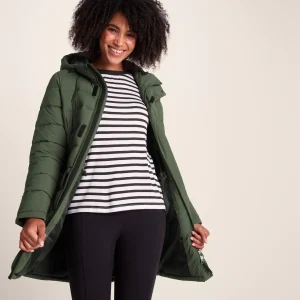 Outlet TOG24 Kirkham Womens Padded Long Jacket Dark Green