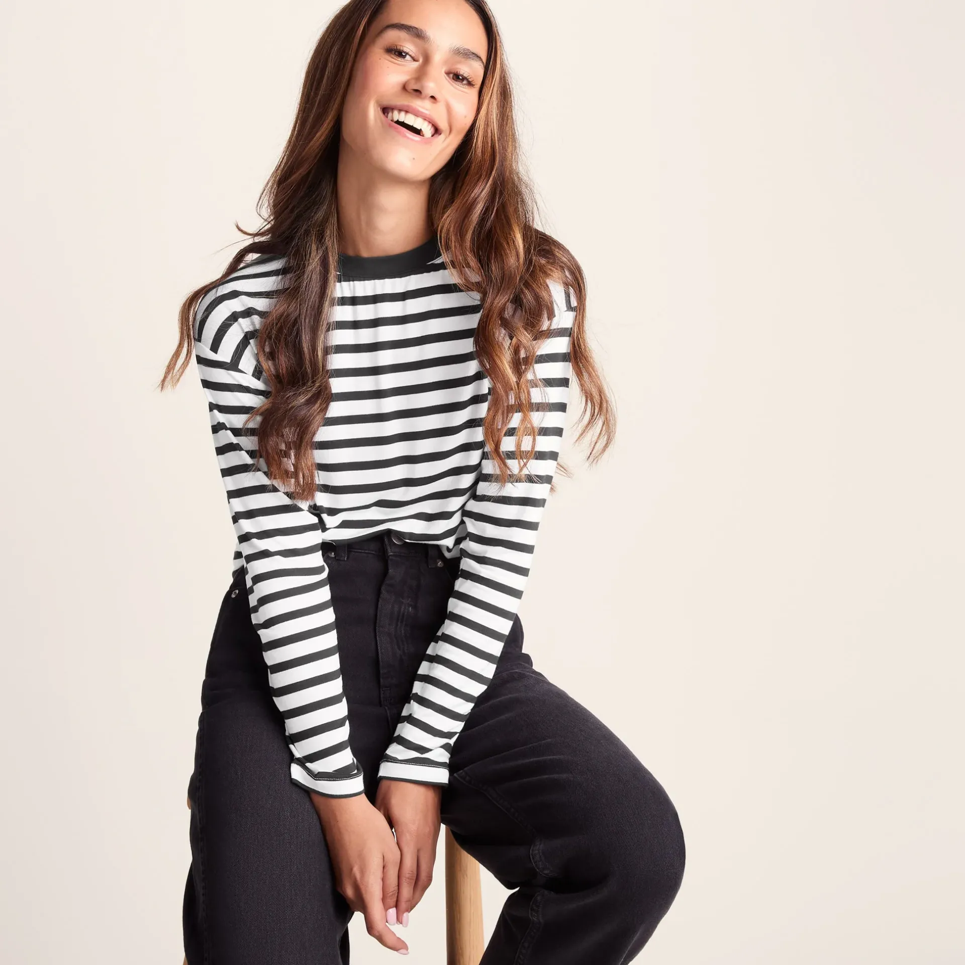 kitty-womens-long-sleeve-t-shi-QAbVJWth-1.webp Hot TOG24 Kitty Womens Long Sleeve T-Shirt Washed Black Stripe