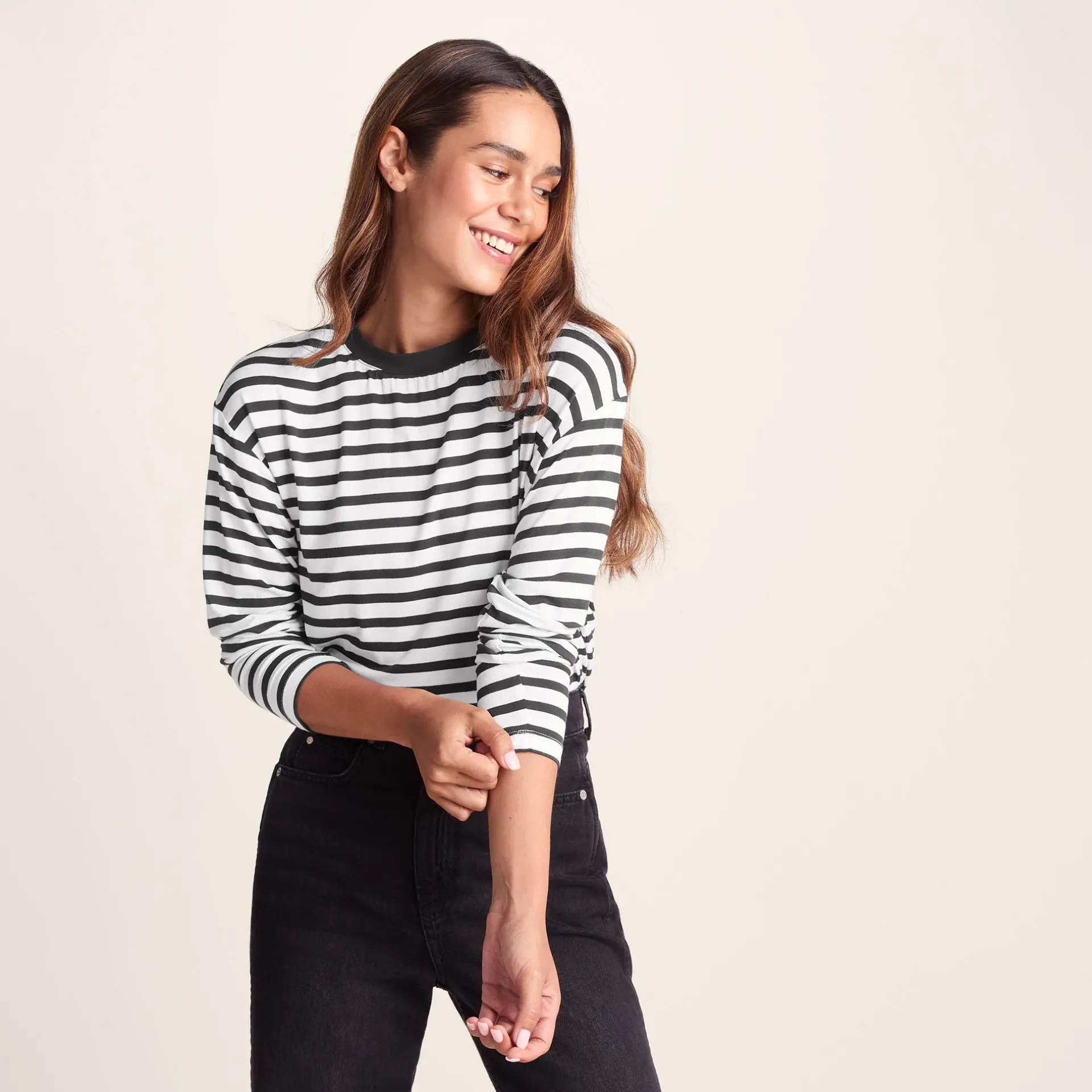 kitty-womens-long-sleeve-t-shi-QAbVJWth-3.webp Hot TOG24 Kitty Womens Long Sleeve T-Shirt Washed Black Stripe