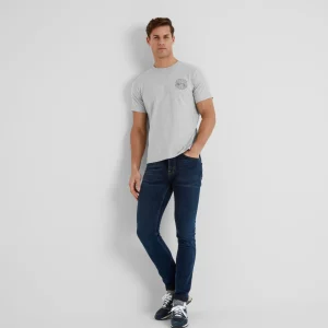 Discount TOG24 Lakes Mens T-Shirt Light Grey Marl