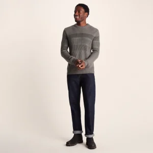 Fashion TOG24 Leonard Mens Knitted Jumper Mid Grey